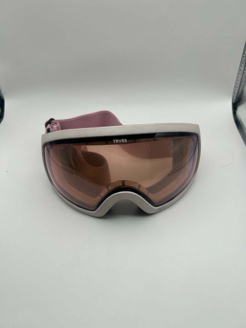 Retrospec Traverse Ski & Snowboard Goggles, White Frame with Pink Lens